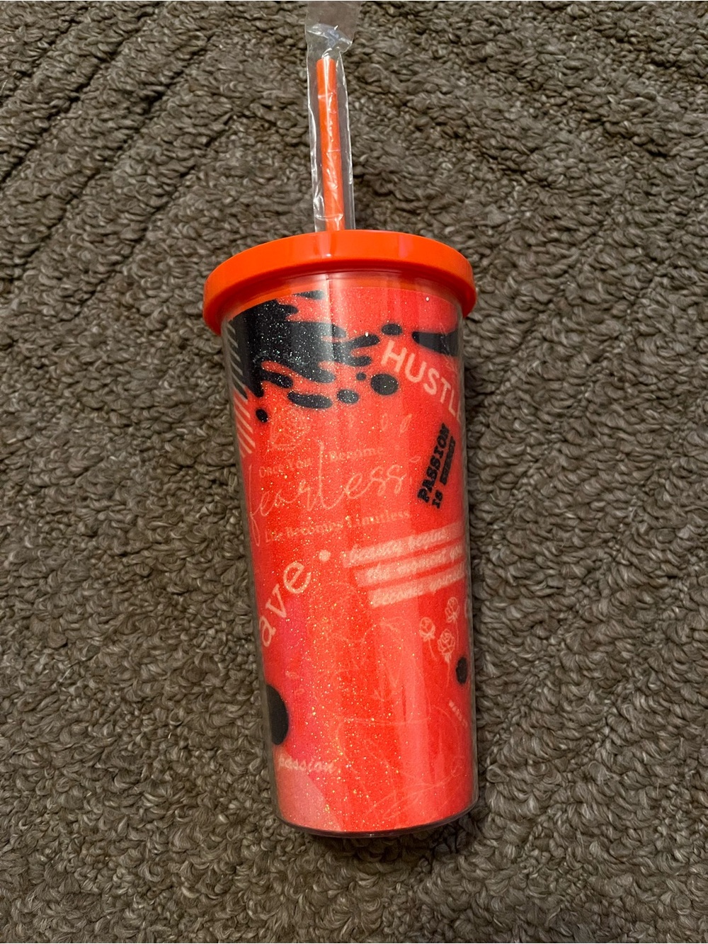 Orange graphic Double-Wall Tumbler